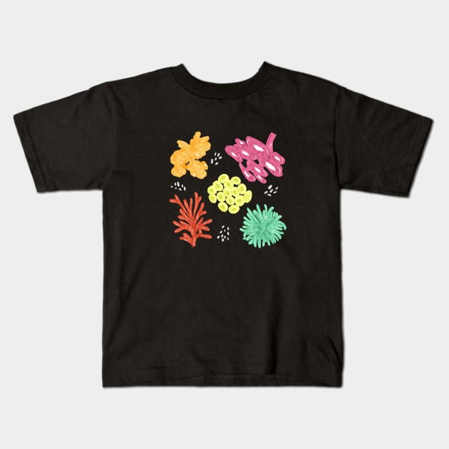 coral Kids T-Shirt by piyo.studio